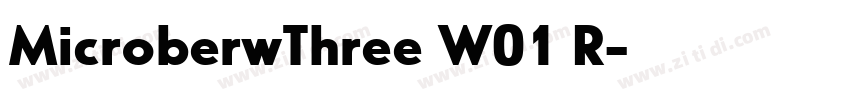 MicroberwThree W01 R字体转换